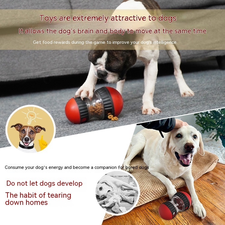 Slow-Feed Treat Tumbler Puzzle Toy for Dogs