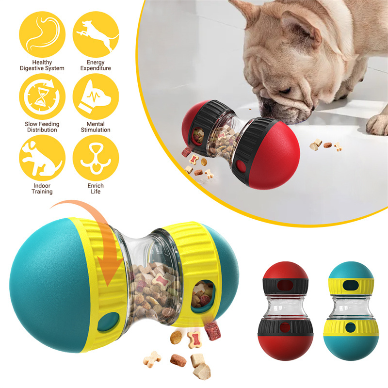 Slow-Feed Treat Tumbler Puzzle Toy for Dogs