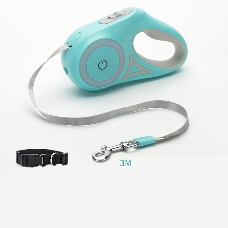 Retractable Dog Leash with Built-In Light