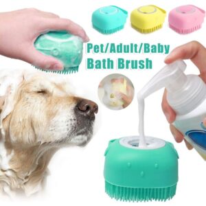 Silicone Bath & Massage Brush for Dogs and Cats