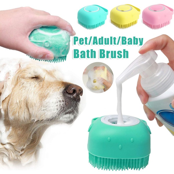 Silicone Bath & Massage Brush for Dogs and Cats