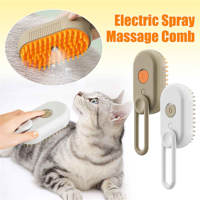 3-in-1 Steam Grooming Brush for Cats and Dogs
