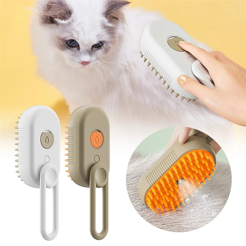 3-in-1 Steam Grooming Brush for Cats and Dogs