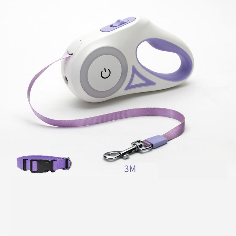 Retractable Dog Leash with Built-In Light