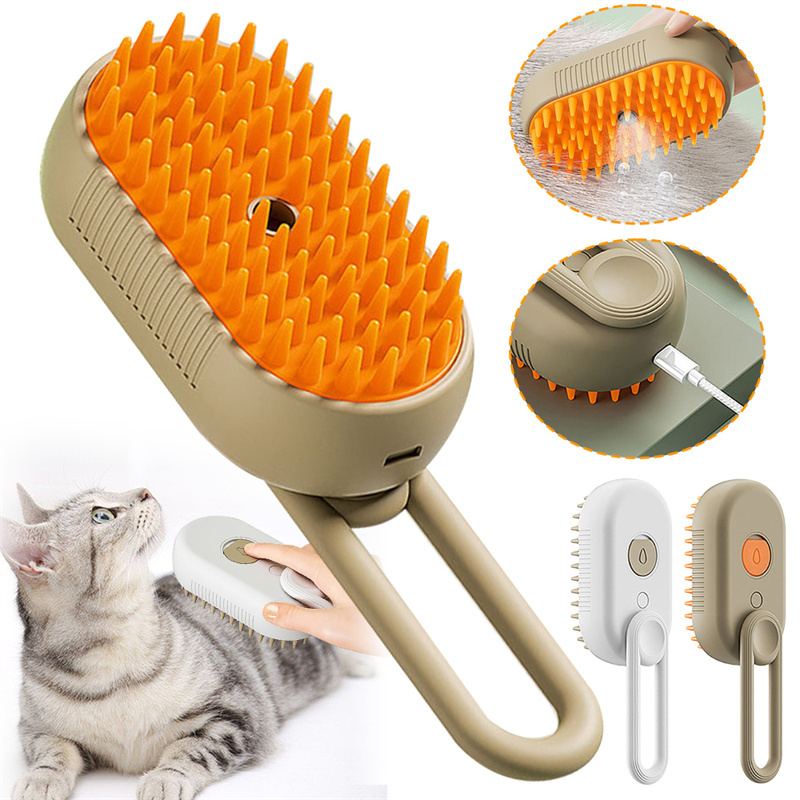 3-in-1 Steam Grooming Brush for Cats and Dogs