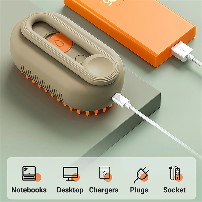 3-in-1 Steam Grooming Brush for Cats and Dogs