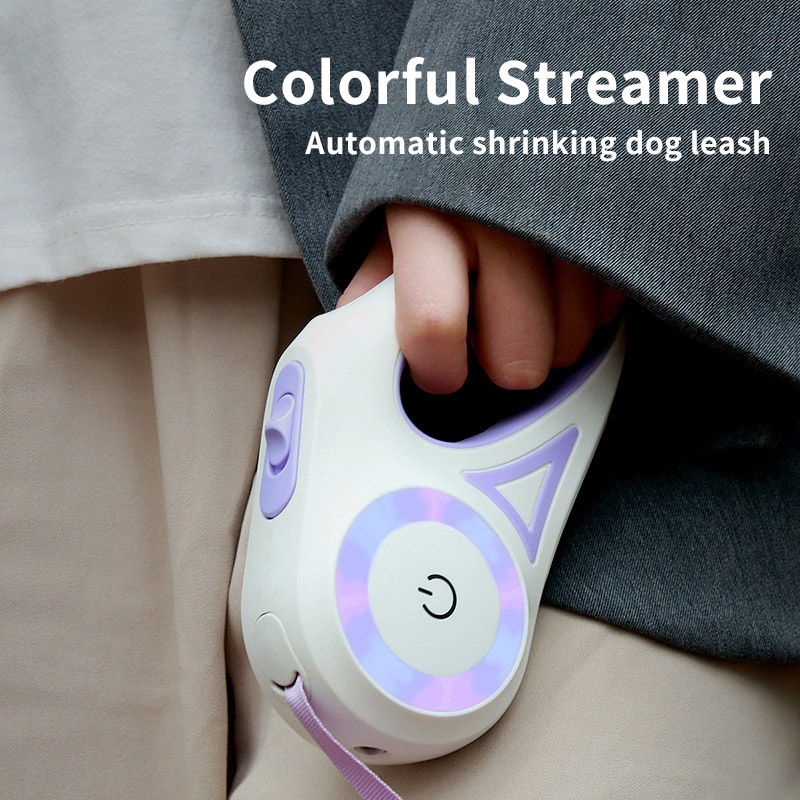 Retractable Dog Leash with Built-In Light