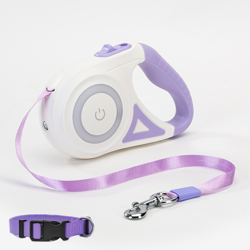 Retractable Dog Leash with Built-In Light