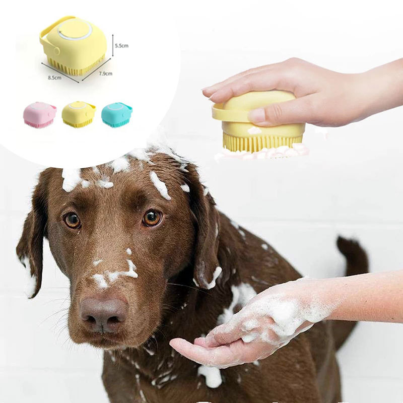 Silicone Bath & Massage Brush for Dogs and Cats